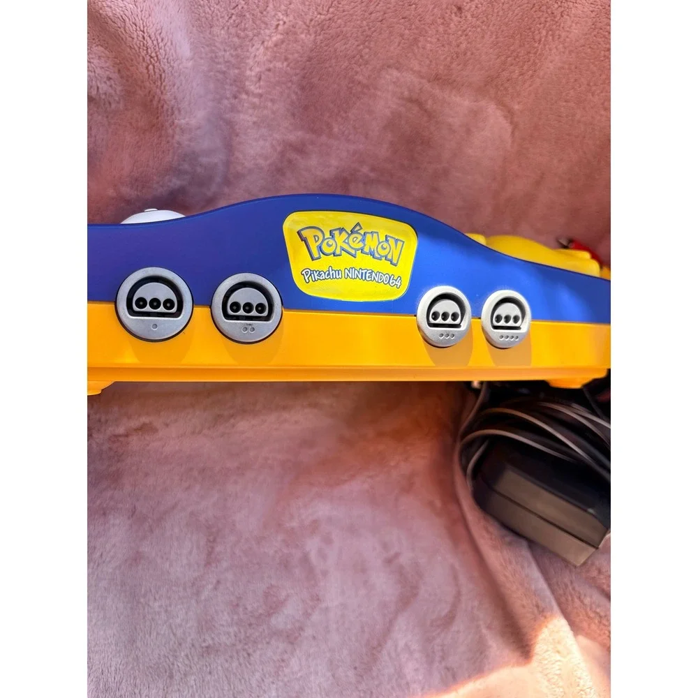 Nintendo 64 N64 Pikachu Pokemon Edition Blue Console Bundle with Control TESTED